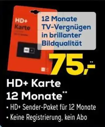 Euronics HD+Karte 12 Monate Angebot