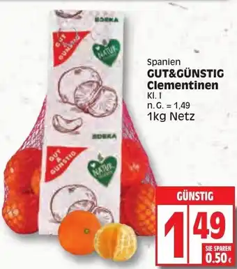 Edeka Gut & Günstig Clementinen 1 kg Netz Angebot