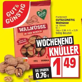 Edeka Gut & Günstig Walnüsse 500g Beutel Angebot