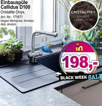 Möbel Inhofer Einbauspüle Callidus D100 Angebot