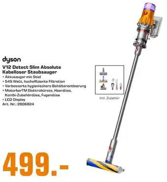 Saturn Dyson V12 Detect Slim Absolute Kabelloser Staubsauger Angebot