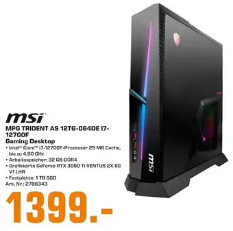 Saturn MSi MPG Trident AS 12TG-064DE 17-12700F Gaming Desktop Angebot