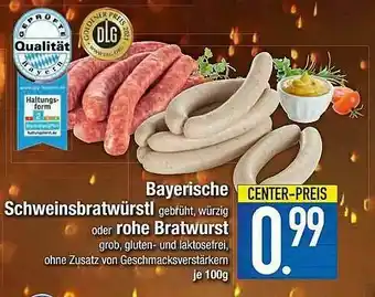 E-Center Bayerische Schweinsbratwürstl Oder Rohe Bratwurst Angebot