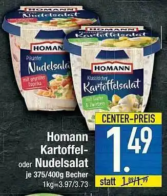 E-Center Homann Kartoffel Oder Nudelsalat Angebot