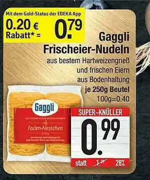 E-Center Gaggli Frischeie-nudeln Angebot