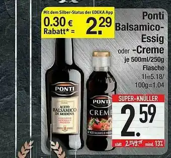 E-Center Ponti Balsamico Essig Oder Creme Angebot