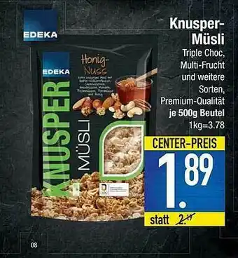 E-Center Edeka Knusper Müsli Angebot