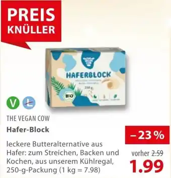 basic The Vegan Cow Hafer Block 250 g Packung Angebot