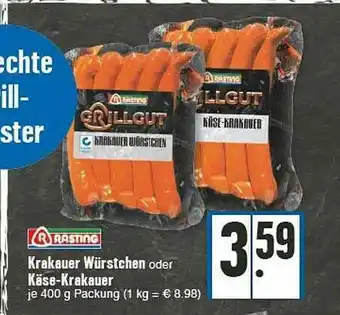 E-Center Rasting Krakauer Würstchen Oder Käse-kräkauer Angebot