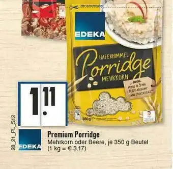 E-Center Edeka Premium Porridge Angebot