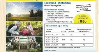 E-Center Sauerland-winterberg Hotel Liebesglück Angebot