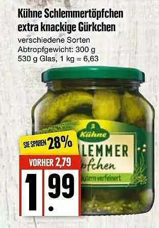 Edeka Kühne Schlemmertöpfchen Extra Knackige Gürkchen Angebot