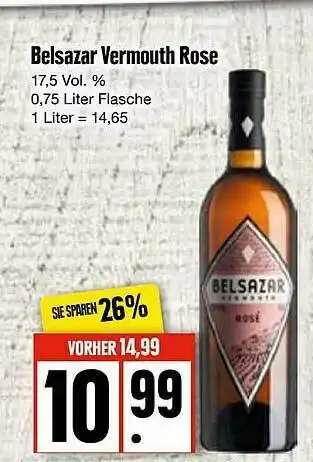 Edeka Belsazar Vermouth Rose Angebot