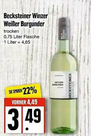 Edeka Becksteiner Winzer Weißer Burgunder Angebot