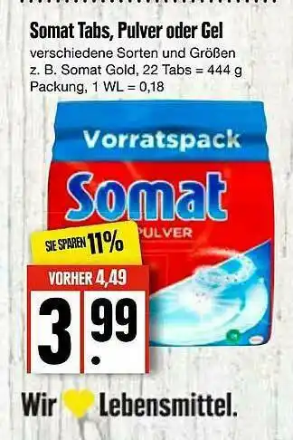 Edeka Somat, Tabs Pulver Oder Gell Angebot