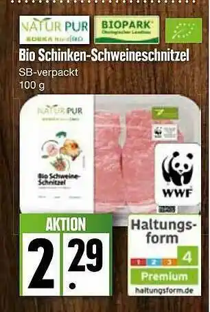 Edeka Natur Pur Bio Schinken-schweineschnitzel Angebot