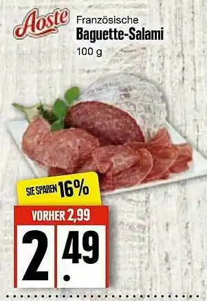 Edeka Aoste Französische Baguette-salami Angebot