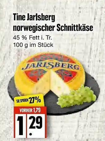 Edeka Frischemarkt Tine Jarlsberg Norwegischer Schnittkäse Angebot