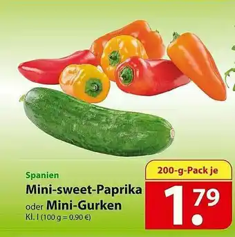 Famila Nord Ost Spanien Mini-sweet-paprika Oder Mini-gurken Angebot