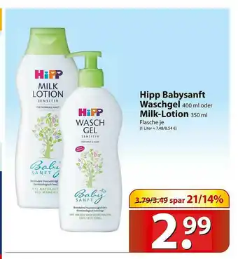 Famila Nord Ost Hipp Babysanft Waschgel Oder Milk Lotion Angebot