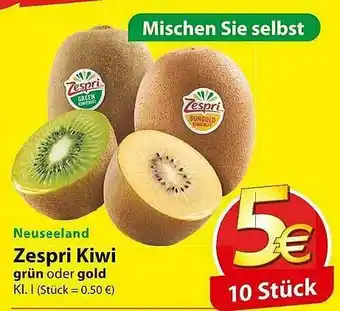 Famila Nord Ost Nueseeland Zespri Kiwi Grün Oder Gold Angebot