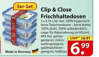 Famila Nord Ost Clip & Close Frischhaltedosen Angebot