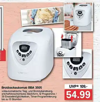 Famila Nord West Brotbackautomat Bba 3505 Angebot