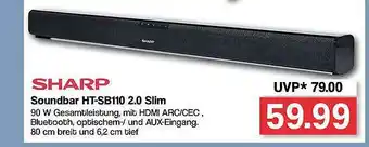 Famila Nord West Sharp Soundbar Ht-sb110 2.0 Slim Angebot