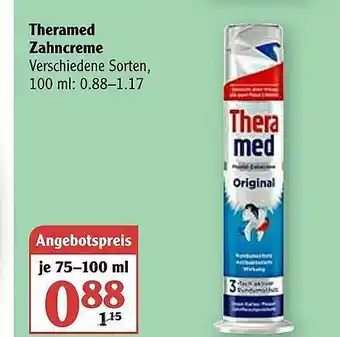 Globus Theramed Zahncreme Angebot