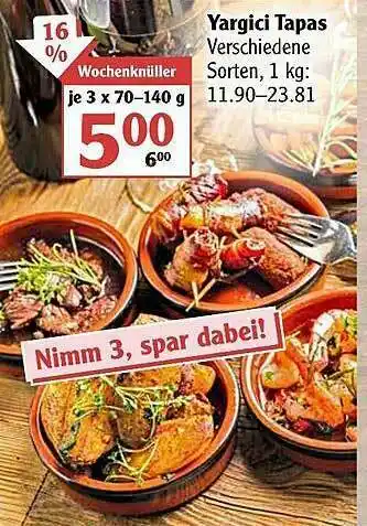 Globus Yargici Tapas Angebot