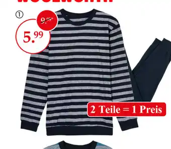 Woolworth Herren Schlafanzug Angebot
