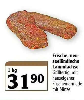 Globus Frische, Neuseeländische Lammlachse Angebot