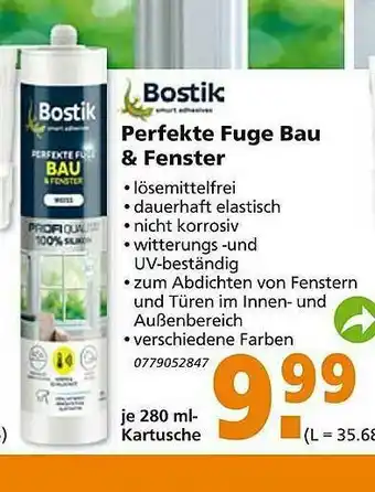 Globus Baumarkt Bostik Perfekte Fuge Bau & Fenster Angebot