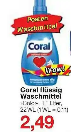 Jawoll Coral Flüssig Waschmittel Angebot