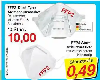 Jawoll Ffp2 Duck-type Atemschutzmaske, Ffp2 Atemschutzmaske Angebot