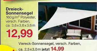 Jawoll Dreieck- Sonnensegel Angebot