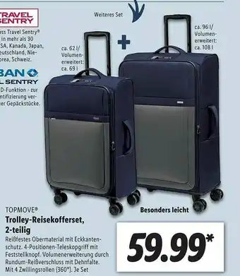 Lidl Topmove Trolley-reisekofferset 2-teilig Angebot