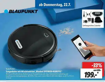 Lidl Blaupunkt Saugroboter Mit Wischfunktion „bluebot Xpower+robotic” Angebot