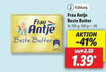 Lidl Frau Antje Beste Butter Angebot