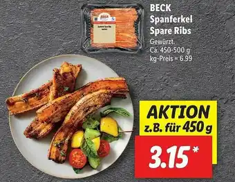 Lidl Beck Spanferkel Spare Ribs Angebot