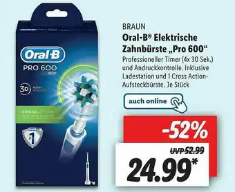 Lidl Braun Oral-b Elektrische Zahnbürste „pro 600” Angebot