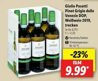 Lidl Giulio Pasotti Pinot Grigio Delle Venezie Dop Weißwein 2019 Angebot