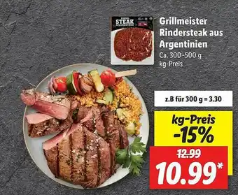 Lidl Grillmeister Rindersteak Aus Argentinien Angebot