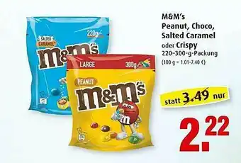 Markant M&m's Peanut, Choco, Salted Caramel Oder Crispy Angebot