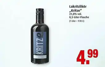 Markant Lakritzlikör „kritze ” Angebot