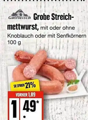 Edeka Frischemarkt Grobe streich-mettwurst Angebot