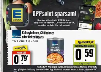 Edeka Frischemarkt Edeka kidneybohnen chilibohnen oder baked beans Angebot