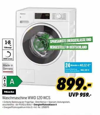 MEDIMAX Miele waschmaschine wwd120wcs Angebot