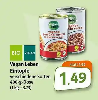 Markant Markt Vegan Leben Eintöpfe Angebot