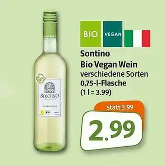 Markant Markt Sontino Bio Vegan Wein Angebot